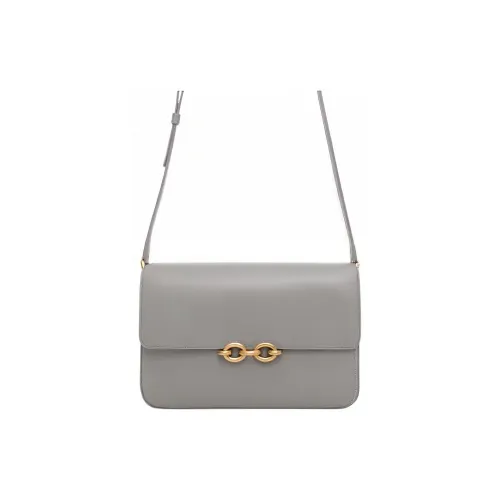 SAINT LAURENT LE MAILLON Сумка через плечо из коровьей кожи женская светло-серый