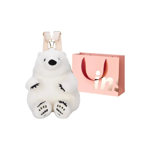 WHEELY BABY+ Мягкая игрушка Белый медведь Маленькая сумка Рюкзак Стандартный Унисекс Белый