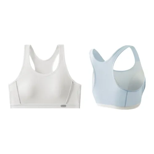 Pretty lady Белый+Синий 2 шт Женские Бюстгальтеры