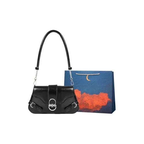 Elsvet ПУ (полиуретан) Сумка через плечо Стандартная Женская Черная