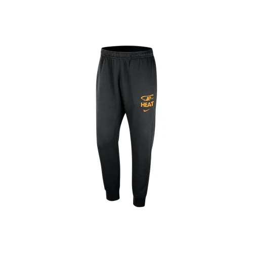 Nike x NBA Miami Heat Courtside Вязаные Тренировочные Штаны Мужские Черные