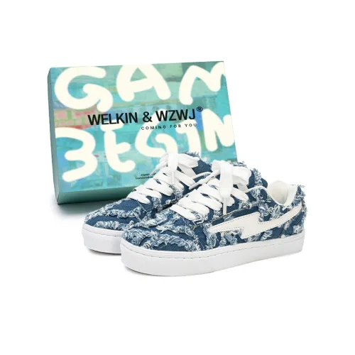 WELKIN WZWJ Подарочный набор Gift Box Slip-resistant Low Top Скейтборд Кроссовки Unisex Темно-синий