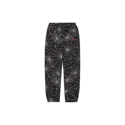 Sp5der Вязаные тренировочные брюки мужские черные