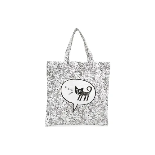 10 CORSO COMO Ткань Тоут Сумка Сумка для покупок Сумка Женская Белая и Черная