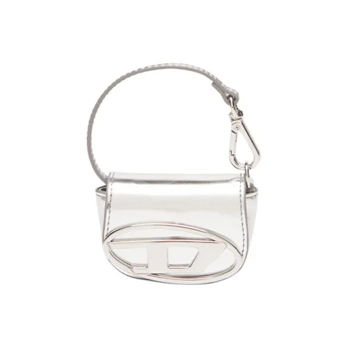 DIESEL Коровья кожа Сумка Экстра мини Женская серебряная