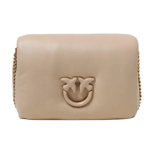 PINKO Напп-Кожа Сумка через плечо Женская Бежевая