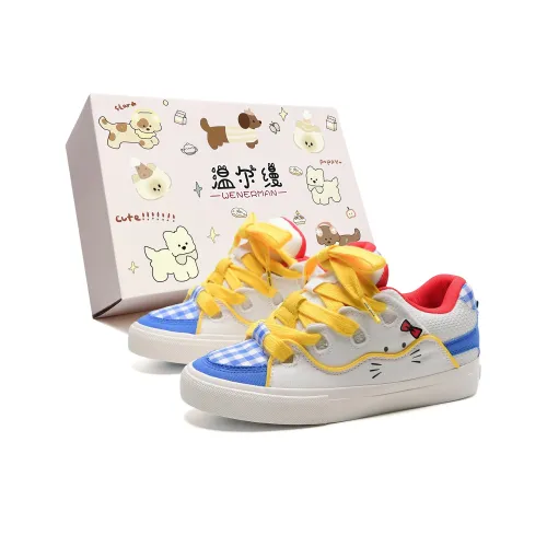 WENERMAN Цветовой блок Пэчворк Trendy Versatile Niche Милый стиль Низкие Кроссовки для скейтбординга Женские