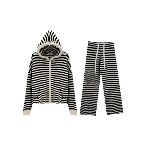 O'MESIK Пижамный комплект женский черный и белый