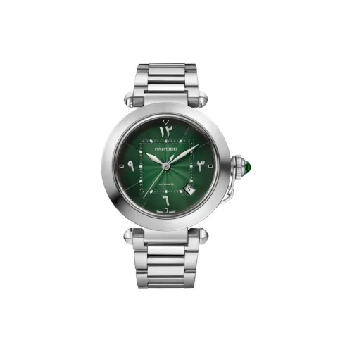Cartier Автоматический Механический Механизм Мужские Часы PASHA DE 41 мм Зеленые