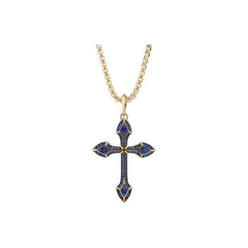 David Yurman 18К золото сапфир подвески мужской синий