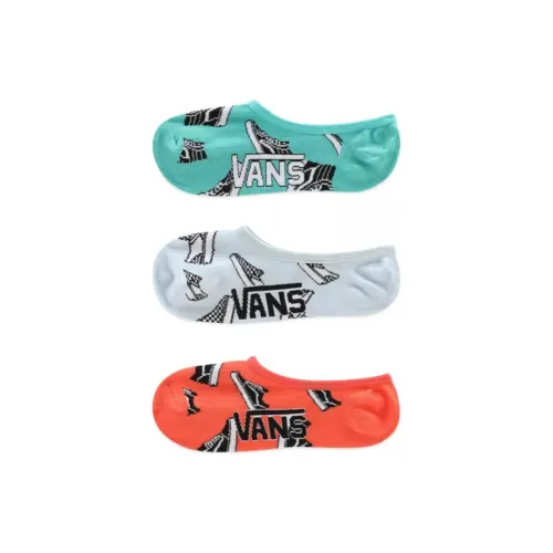 VANS 3 шт Зеленый+Белый+Апельсин Женские носки
