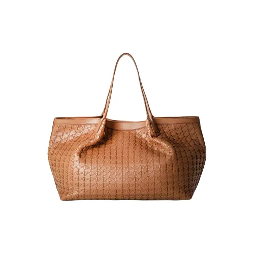 Serapian Lambskin Tote Bag Shopping Bag Shoulder Bag Women's Tan