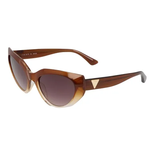 GUESS Пластик Кошачий глаз Солнцезащитные очки Женские Коричневый