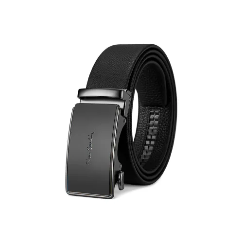 PIERRE CARDIN Ремни из крупнозернистой текстуры коровьей кожи Мужской Черный 3,5 см