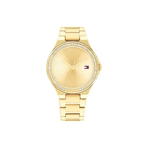 Tommy Hilfiger Women's Watch Кварцевый механизм Металлический ремешок 36 мм Золотой циферблат