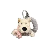 Серое пальто, пуговица, кролик, Вест-хайленд (искусственный мех, серый шнур)