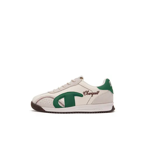 Champion Kids Винтаж Кроссовки для тренировок Низкий Топ Детские Скейтбординг Молочно-белый Плющево-зеленый Детский