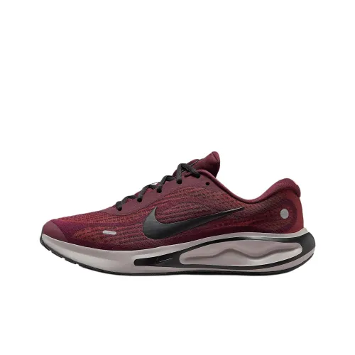 nike Journey Run Slip-resistant Abrasion-resistant Low Top Casual Running Shoes Men's Red Black nike Journey Run Slip-resistant Abrasion-resistant Низкий Топ Повседневные Беговые Кроссовки Мужские Красный Черный