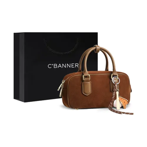 C°BANNER Коровья кожа с синтетической кожей одно плечо через плечо переносная сумка для боулинга стандартная женская коричневый