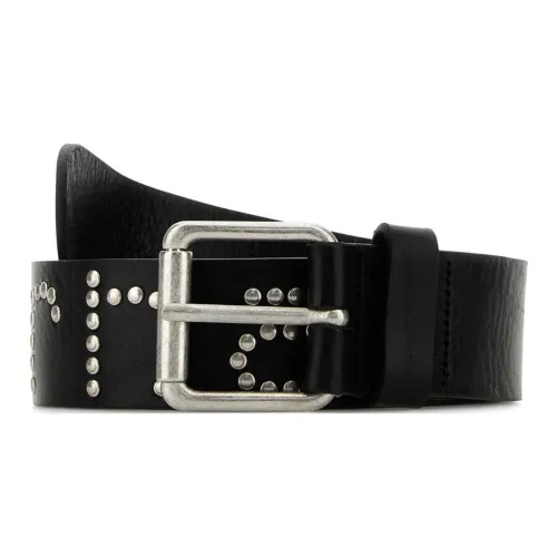 Carhartt WIP Кожа Stud Кожаные ремни Мужской Черный Ширина 4CM