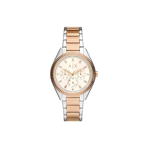 ARMANI EXCHANGEAE Women's Watch Кварцевый механизм ремешок из нержавеющей стали 38 мм белый циферблат