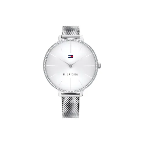 Tommy Hilfiger Women's Watch Кварцевый механизм Стальной ремешок 38 мм Белый циферблат