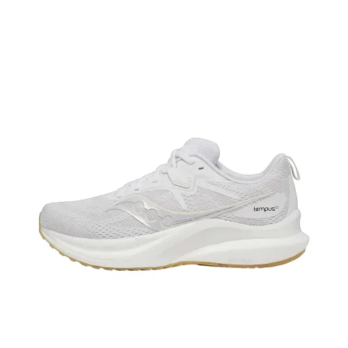Saucony Tempus TanTu 2 Амортизаторы Slip-resistant Низкий топ Обувь для тренировок и бега на длинные дистанции Унисекс Белый