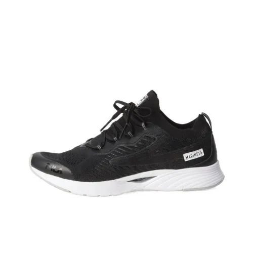 MARINESSコラボ x FILA RGB Флекс Амортизация Устойчивый к истиранию Легкий Низкий Топ Повседневная обувь Унисекс Черный