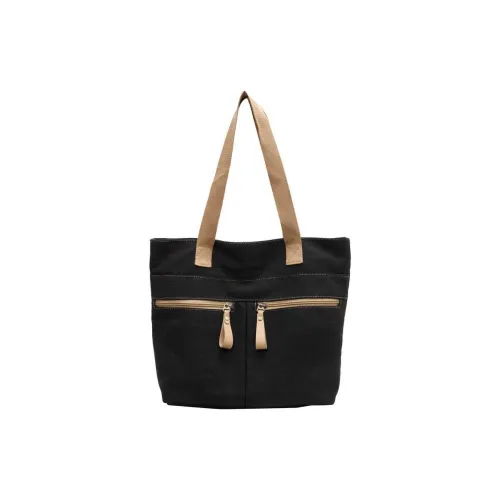 DALO Холст Тоут Сумка Плечевая Сумка Женская Черный Хаки Серо-Бежевый