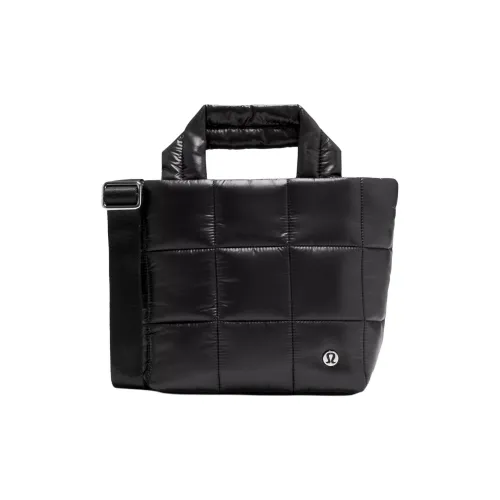 lululemon Wunder Puff Series Нейлоновая Сумка через плечо Сумка Мини Женская Черная