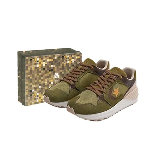Converse WAVE TRAINER Беговые кроссовки Низкий топ Оливково-зеленый Памятный коробка Унисекс