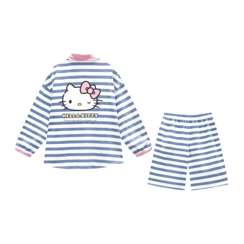 GUKOO x Hello Kitty Sanrio Series Пижамный комплект Женские Лунный свет Синий