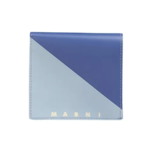 MARNI Tribeca Полиуретан Кошелек Мужской Сливовый Светло-Синий