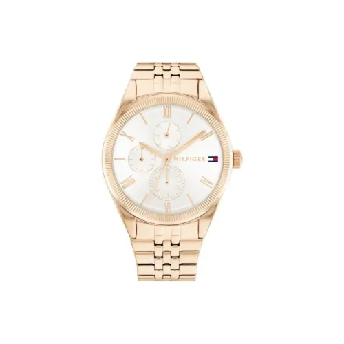 Tommy Hilfiger Women's Watch Кварцевый механизм Стальной ремешок 38 мм Белый циферблат