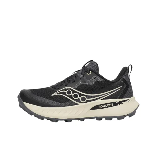Saucony Slip-resistant Abrasion-resistant Low-top Trail Running Shoes Women's Black Сaucony Противоскользящие Износостойкие Низкие Кроссовки для Беговых Трейлов Женские Черные