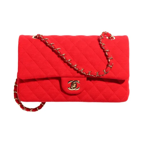 CHANEL Classic Flap CF23C Early Spring Шерсть Сумка через плечо Сумка на плечо Женская Красная