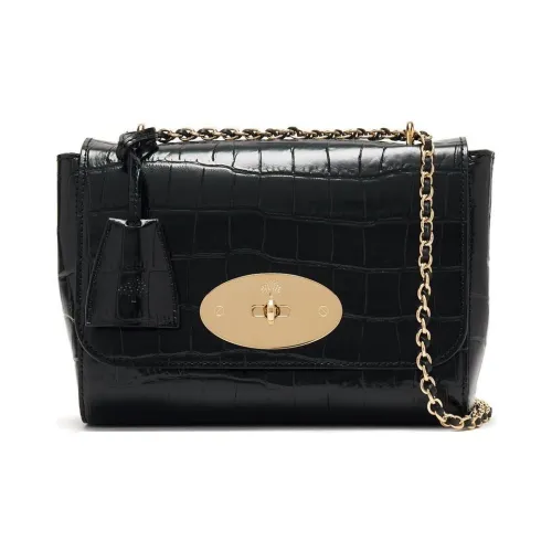 Mulberry Lily Телячья кожа Сумка через плечо Сумка на плечо Женская Черная