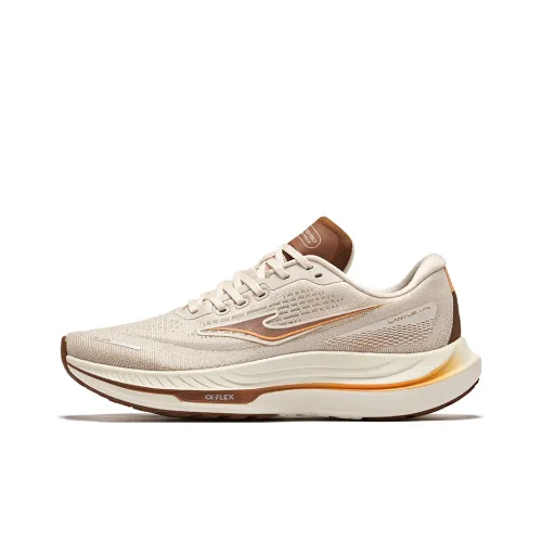 Erke Shock Absorbers Rebound Легкий Низкий Топ Беговые кроссовки Мужские Серый Egg Toe Фундуковый