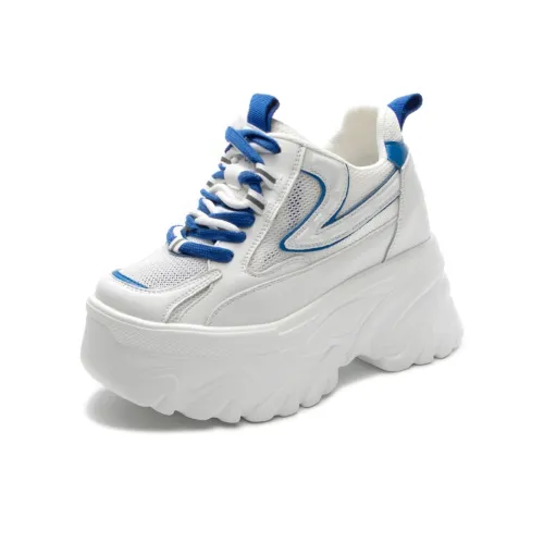 Shangjinni противоскользящие и износостойкие визуально увеличивают рост низкие топовые кроссовки с толстой подошвой женские