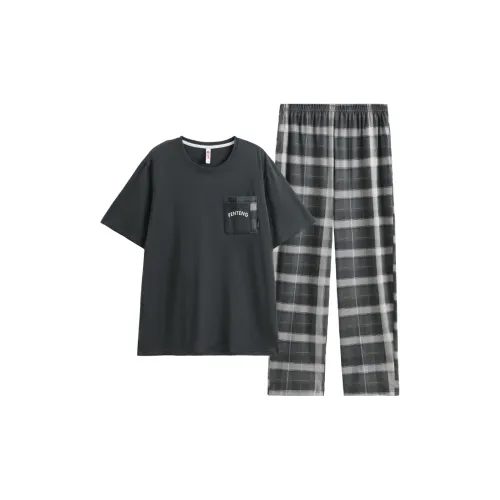 FENTENG Пижамный комплект мужской темно-серый