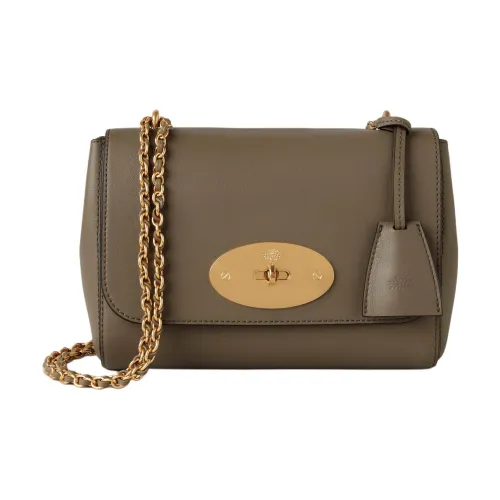 Mulberry Lily Телячья кожа Сумка через плечо Женская Лен Зеленый