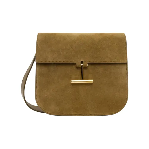 TF Замша Телячья кожа Сумка через плечо Средняя Женская Хаки