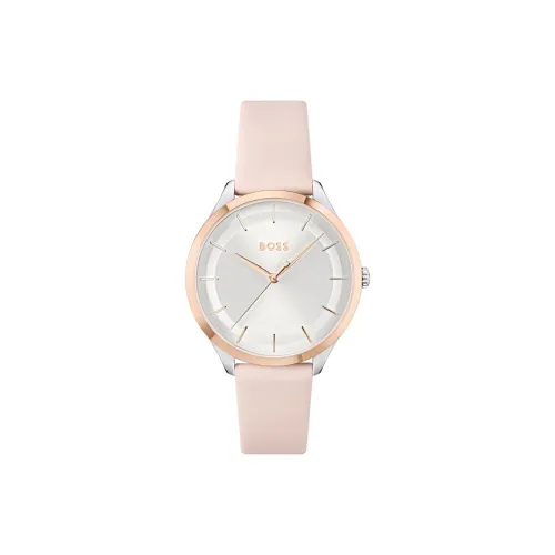 Hugo Boss Наручные часы Кварцевый механизм Кожаный ремешок 36 мм Серебристый циферблат Женские часы