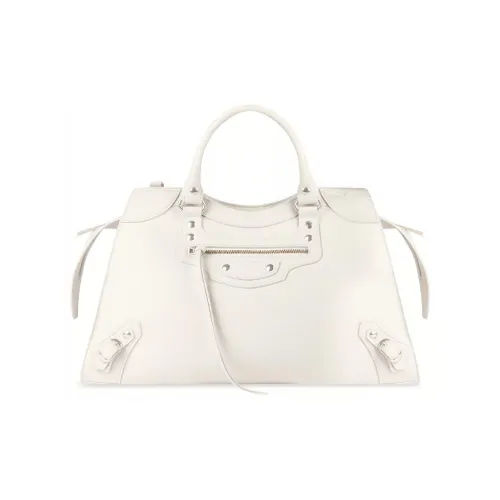 Balenciaga Luggage Collection Корова Кожа Сумка Женская Белая