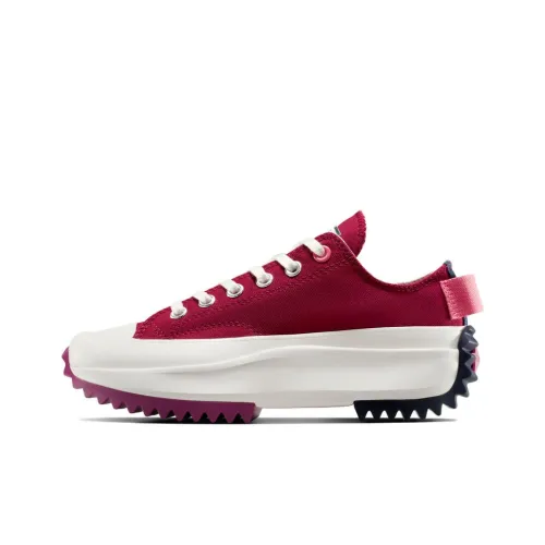 Converse Run Star Hike Платформа Низкий Топ Кеды Женские Красный