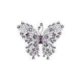 Европейская брошь-бабочка - фиолетовая