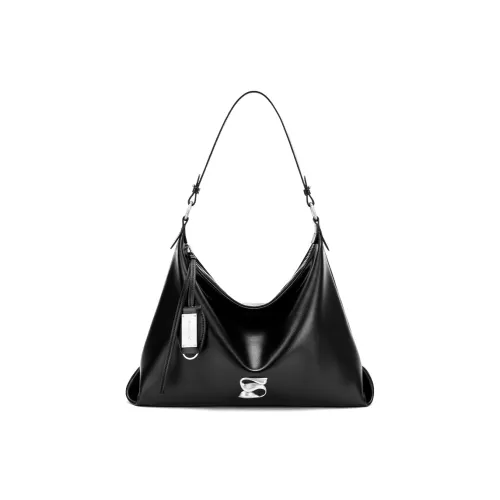 MCMIKO Сумка через плечо из коровьей кожи с искусственной кожей женская черная