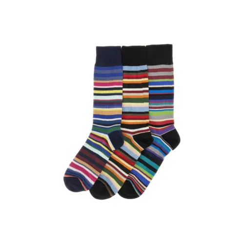 Paul Smith 3 пачки синих + зеленых + серых мужских носков MID до икры