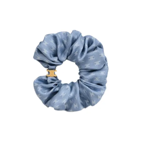 CELINE Тутовый шелк Латунь Резинки для волос в форме спирали Женские Синий