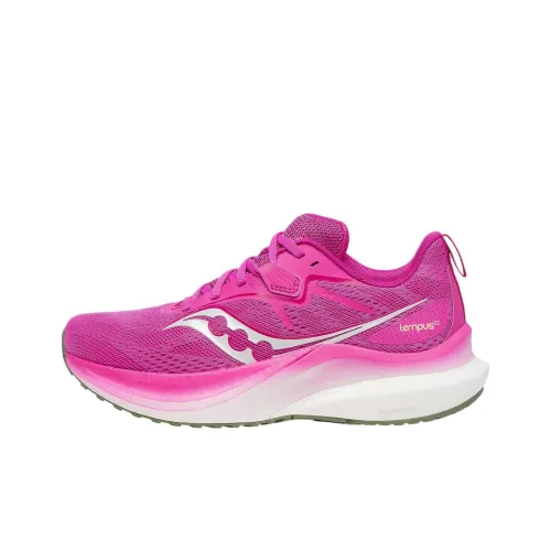 Saucony Tempus TanTu 2 Slip-Resistant Abrasion-Resistant Low-Top Беговые кроссовки Женские Фуксия